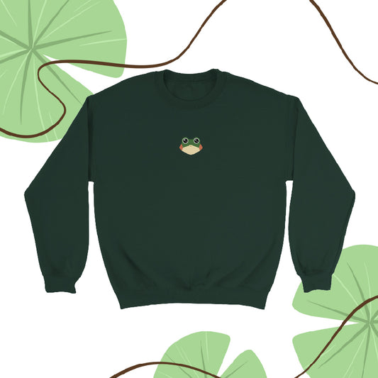 Felpa Unisex Rana Con Cuffie | Rana che Ascolta La Musica