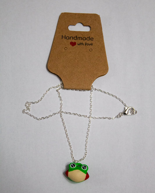 Collana Rana – Ciondolo in Resina Stampato in 3D, Dipinto a Mano