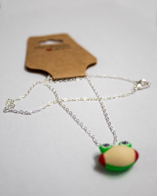 Collana Rana – Ciondolo in Resina Stampato in 3D, Dipinto a Mano