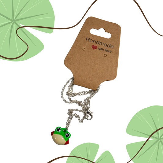 Collana Rana – Ciondolo in Resina Stampato in 3D, Dipinto a Mano