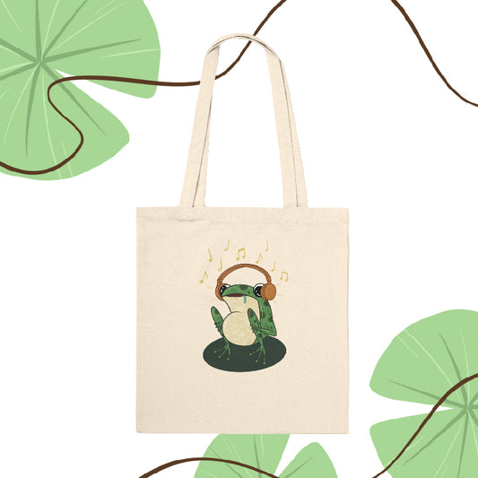 Tote Bag Rana | Rana che Ascolta La Musica