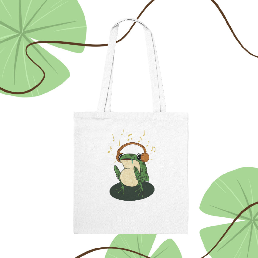 Tote Bag Rana | Rana che Ascolta La Musica
